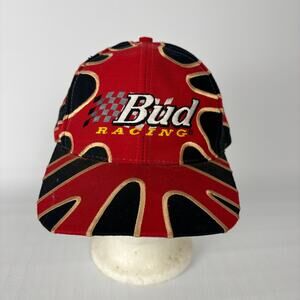 Vintage Budweiser Racing Starter Splat Strapback Hat